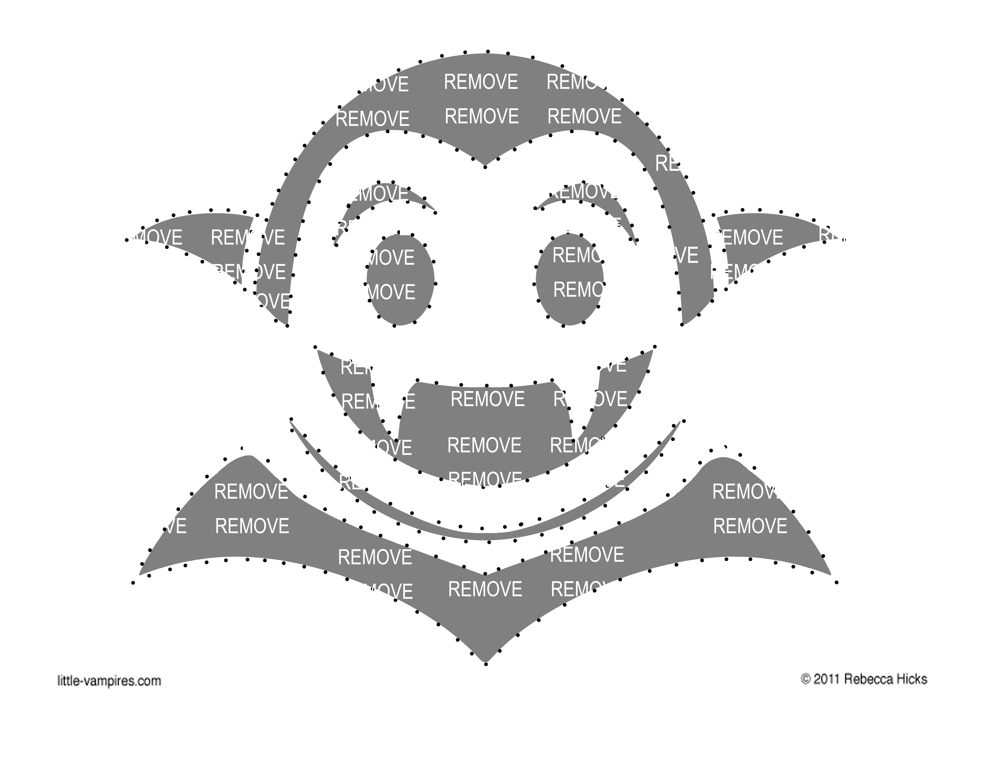 Little Vampire Pumpkin Stencil