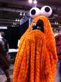 Orange Sesame Street alien cosplay