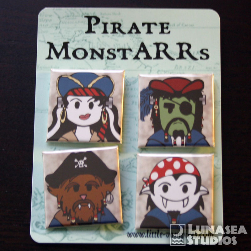 Photo of Pirate MonstARRs button set
