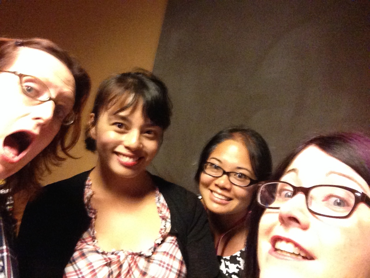 Photo of Rebecca Hicks, Darlene Horn, Angela of A Comic Book Girl, and Wendy Buske