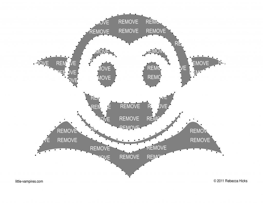 Little Vampire Pumpkin Stencil