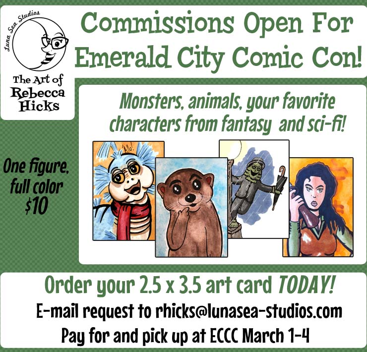 Emerald City Comic Con 2018 commission sale promotional image