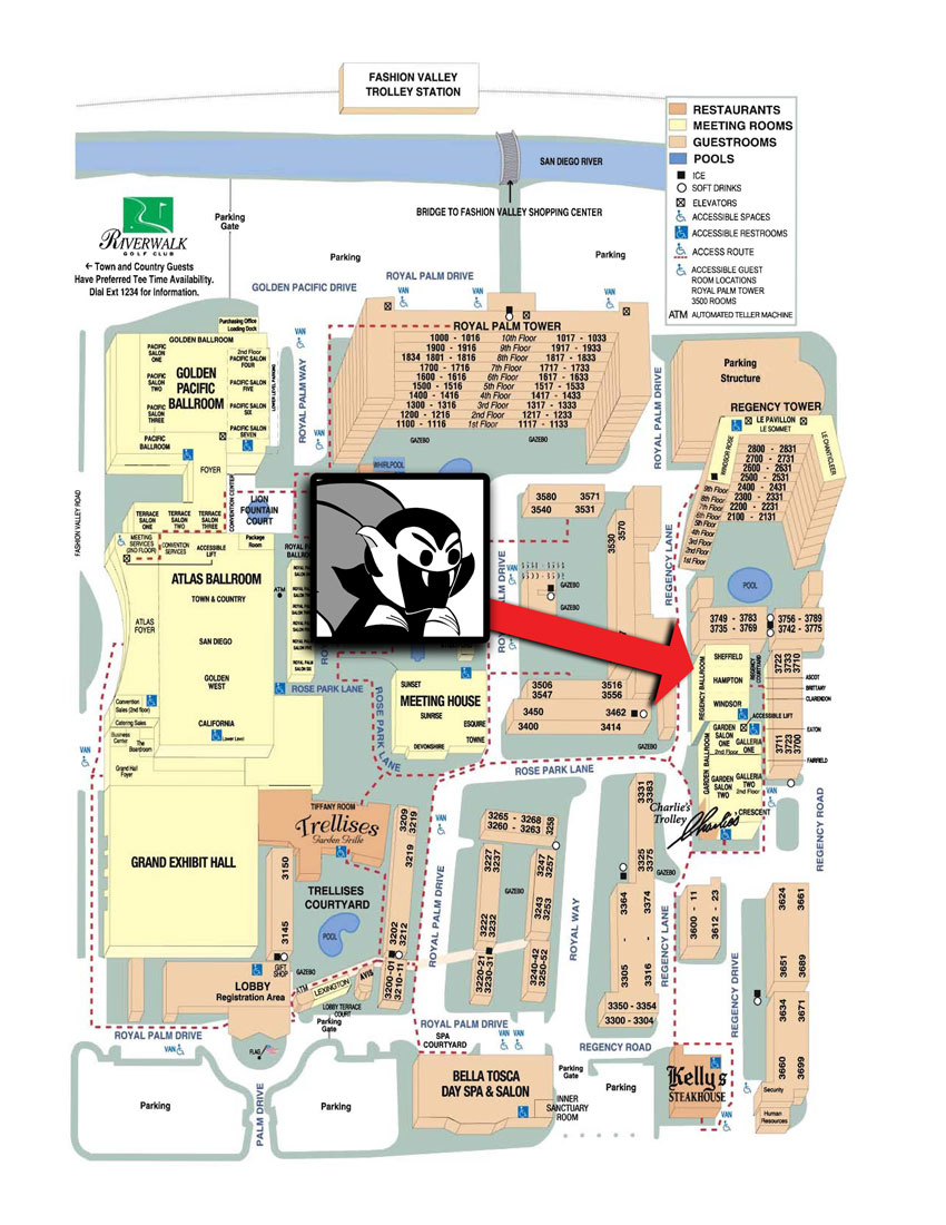 Exhibitor floor map of ConDor 2011 with Little Vampires highlighted
